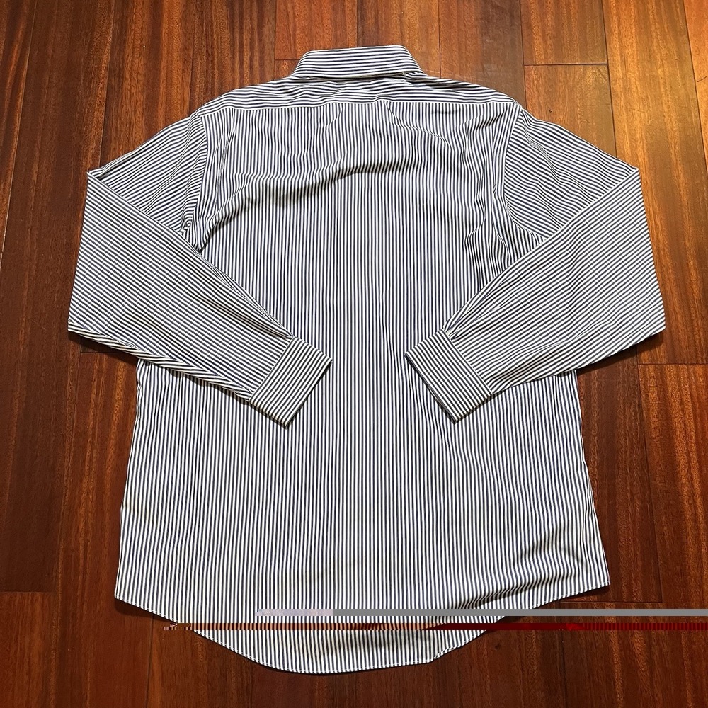 Brooks Brothers Shirt Men 17 34 Blue White Plaid Check Milano Button Down Oxford - Picture 5 of 10